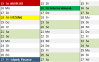 Kalender Kalender FSS 2012
